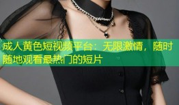 成人黄色短视频平台：无限激情，随时随地观看最热门的短片